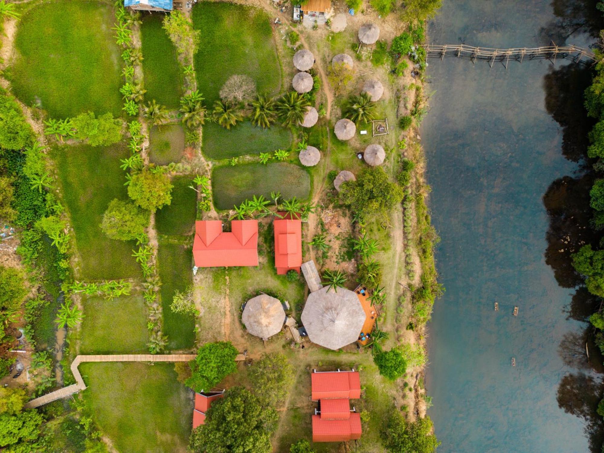 Bolaven Garden Bungalow And Tent - Tad Lo Ban Kiangtat 외부 사진